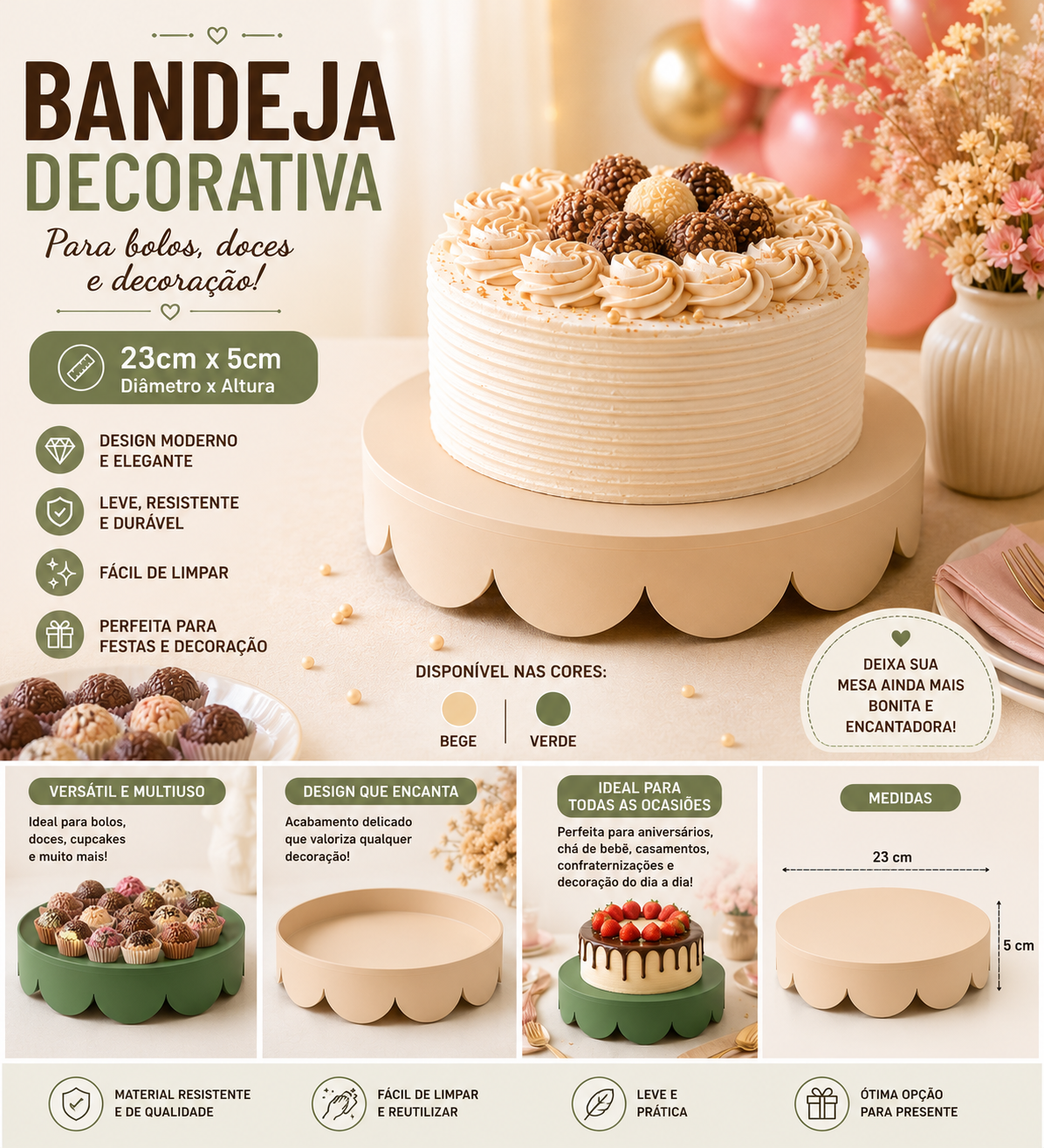 Boleira Redonda para Bolos